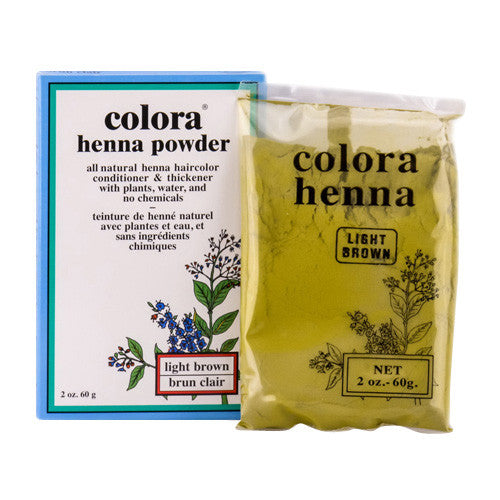 Colora Henna Powder Natural Organic Hair Color Light Brown, 2 oz